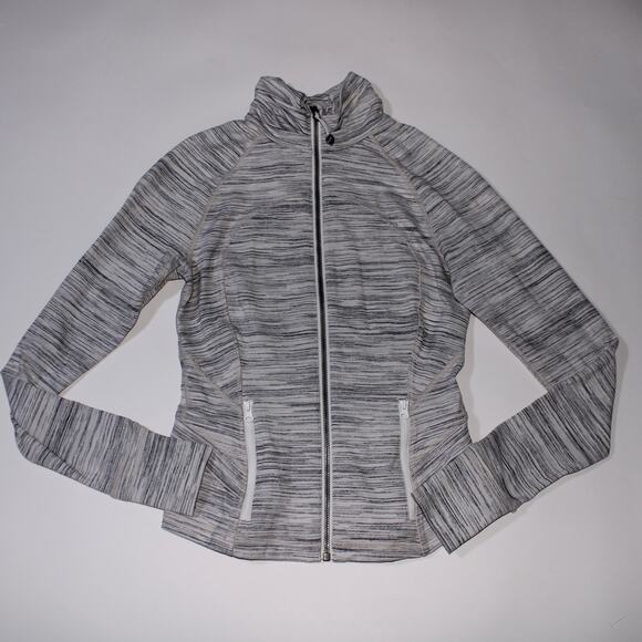 Lululemon Hustle In Your Bustle Jacket In Space Dye Camo White Silver Spoon 4 - Picture 1 of 3